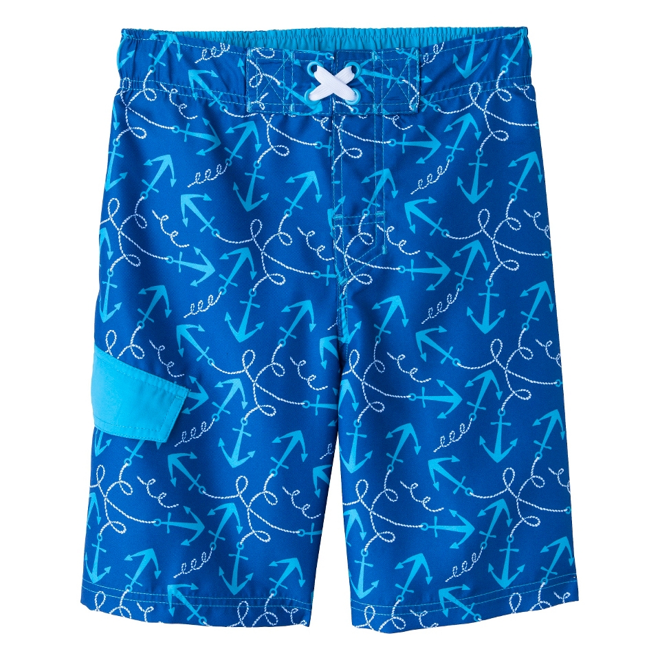 Boys Anchor Swim Trunk   Blue XL