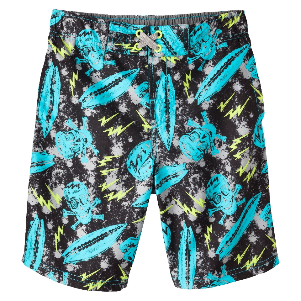 Boys Surfboard Swim Trunk   Black XS