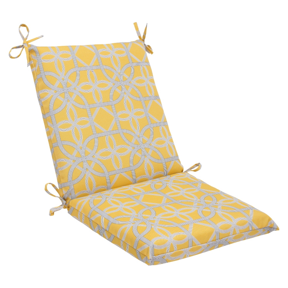 Outdoor Square Edge Cushion   Yellow/Gray Keene