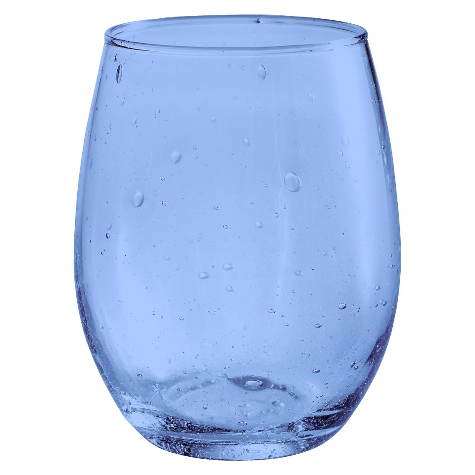 Threshold Sprayed Stemless Wine Glass Set of 4   Blue (15 oz)