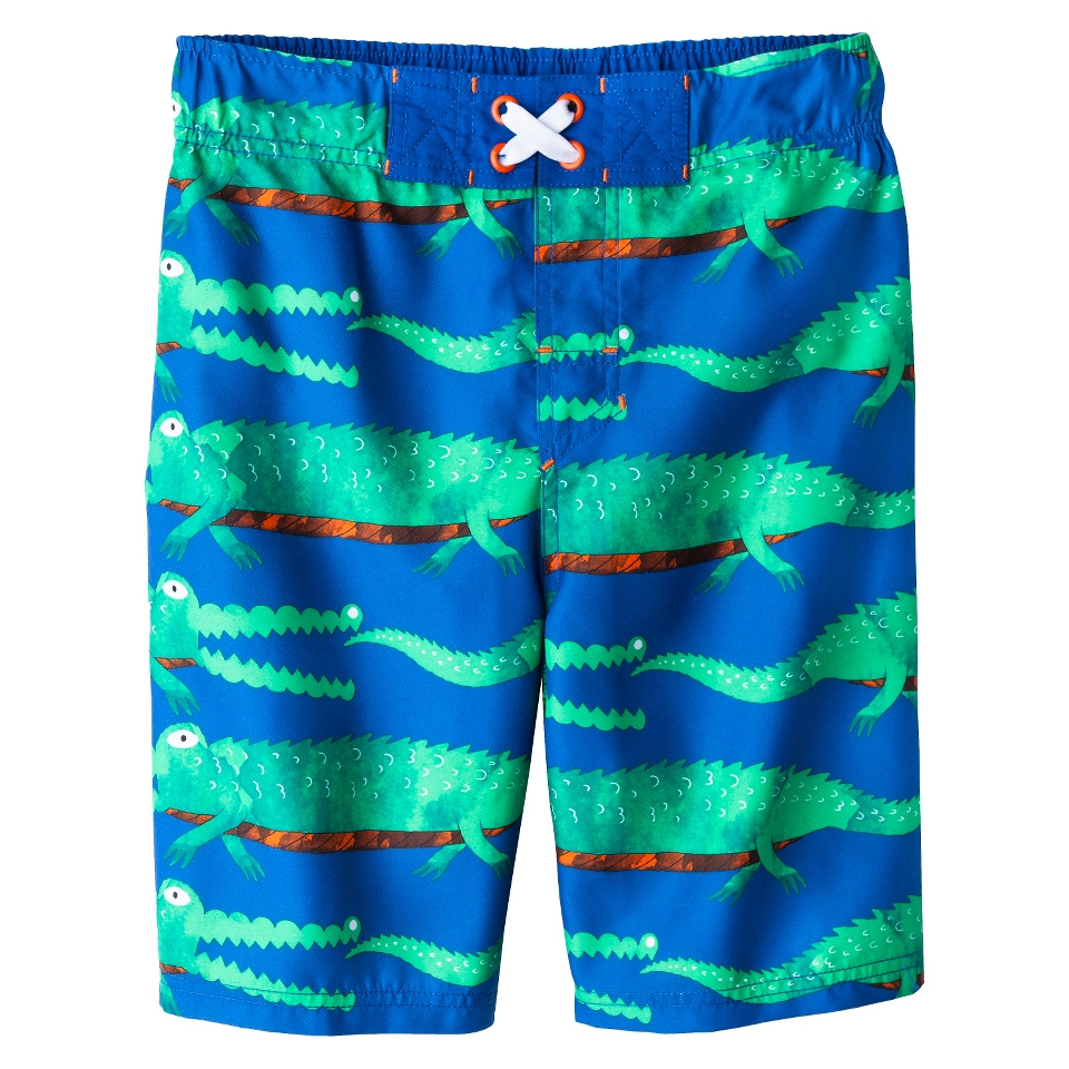 Boys Alligator Swim Trunk   Blue XL