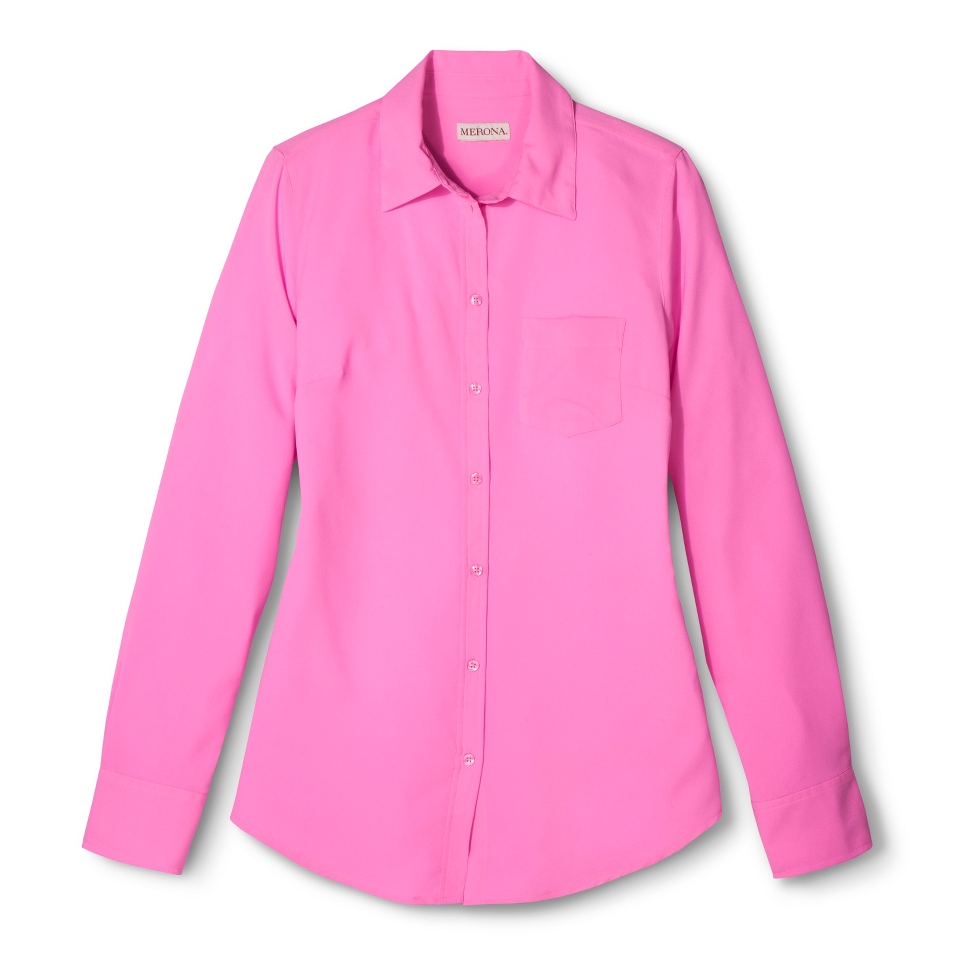 Merona Womens Favorite Blouse   Peppy Pink   L