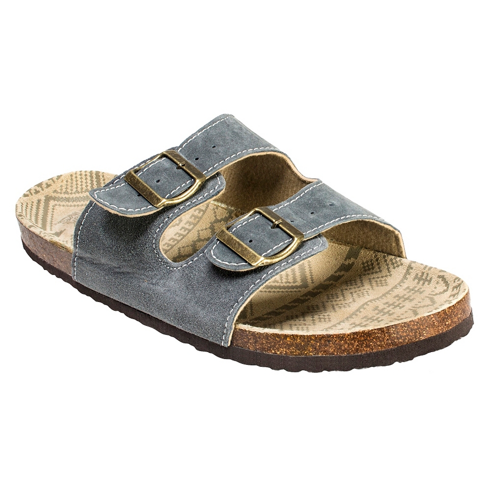 Mens MUK LUKS Parker Duo Strapped Footbed Sandals   Grey 12