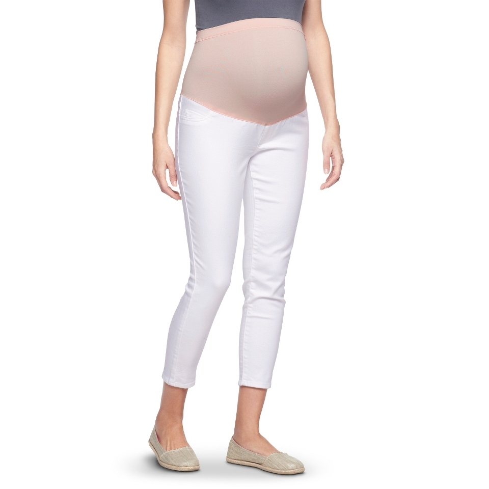 Liz Lange for Target Maternity Over Belly Skinny Pants   White M