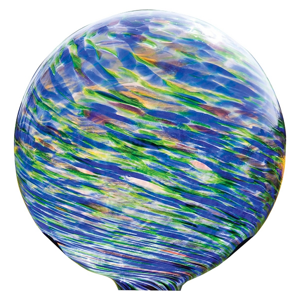 Earth Sphere Swirl Glass Gazing Ball