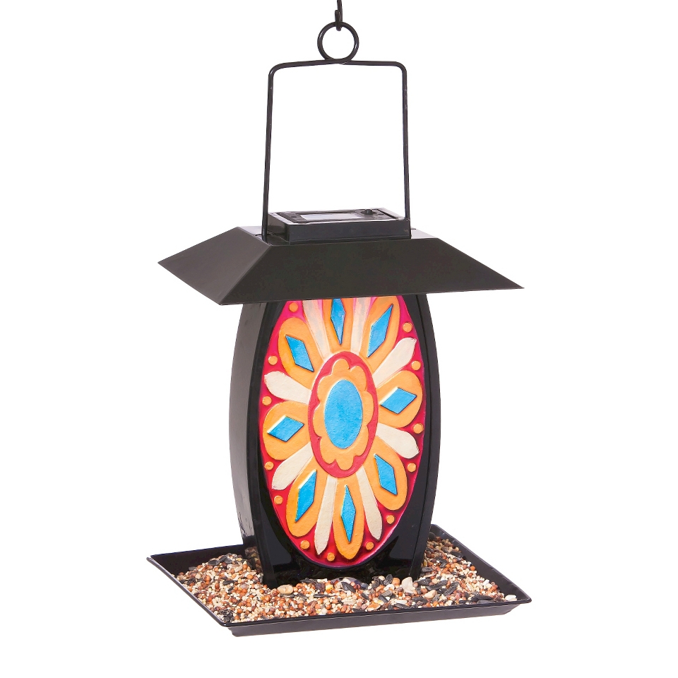 Floral Medallion Solar Hanger Feeder