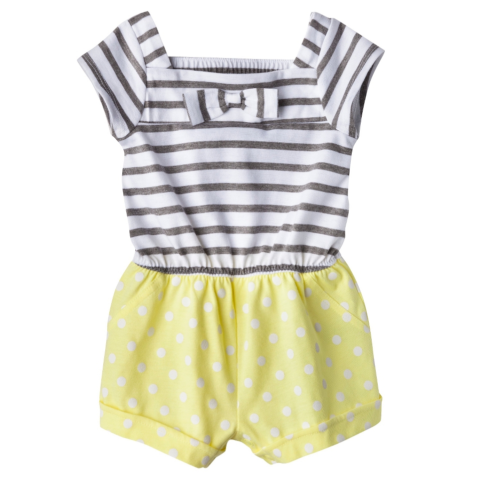 Cherokee Girls Romper   Bumble Bee 0 3 M