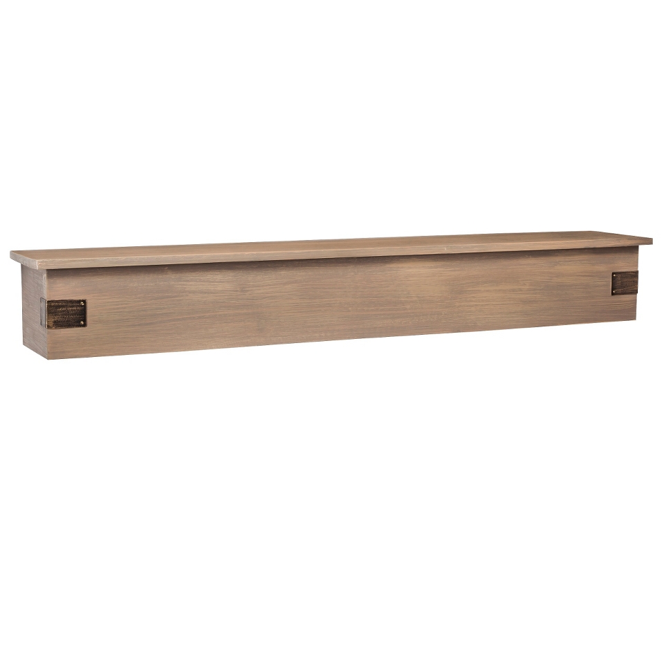 Wall Shelf BP Industries 22 Weathered Wall Shelf with Decorative Hardware  