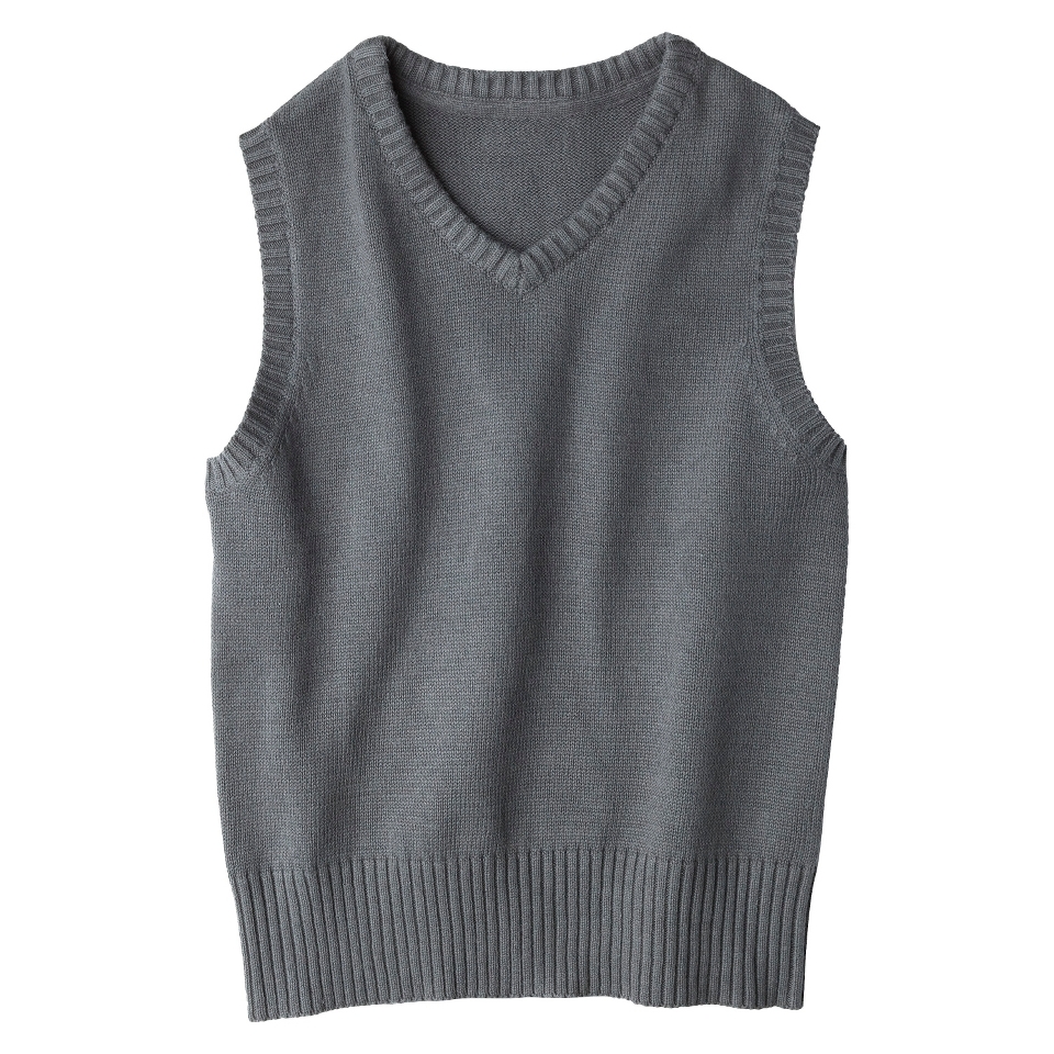 Cherokee Boys School Uniform Sweater Vest   Charcoal S