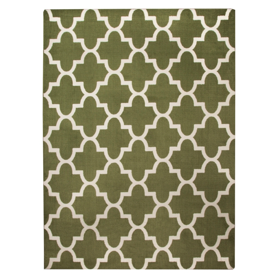 Maples Fretwork Area Rug   Green (4x55)