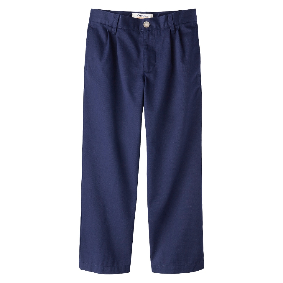 Cherokee Boys School Uniform Pleated Pant   Xavier Navy 16