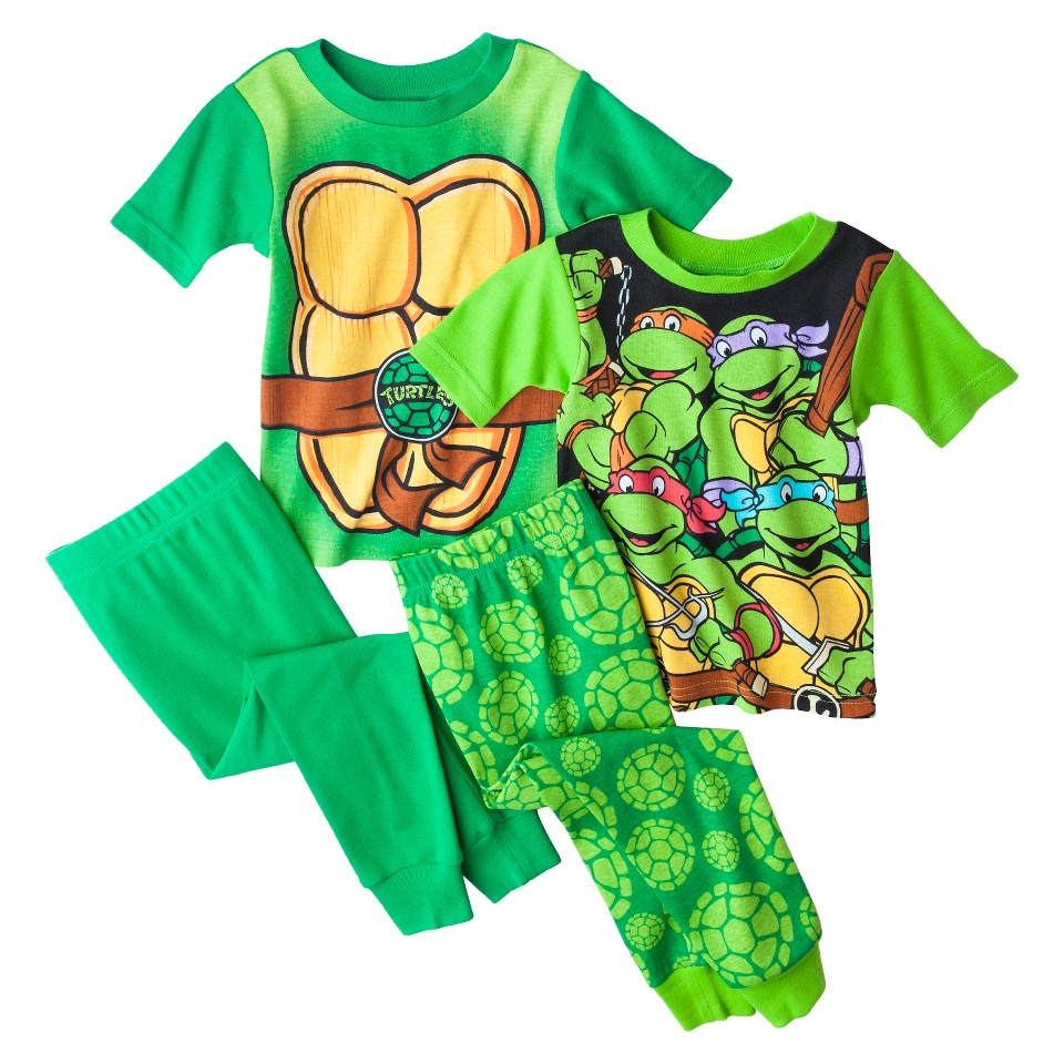 Teenage Mutant Ninja Turtle Toddler Boys 4 Piece Short Sleeve Pajama Set  