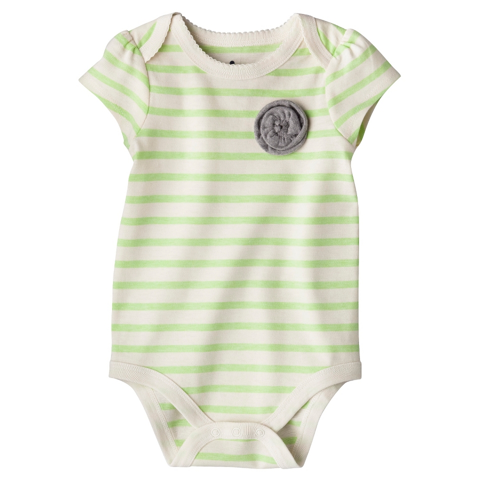 Circo Girls Striped Bodysuit   Green 3 6 M