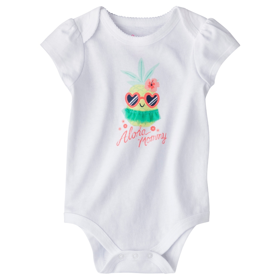 Circo Girls Aloha Mommy Bodysuit   White 18 M