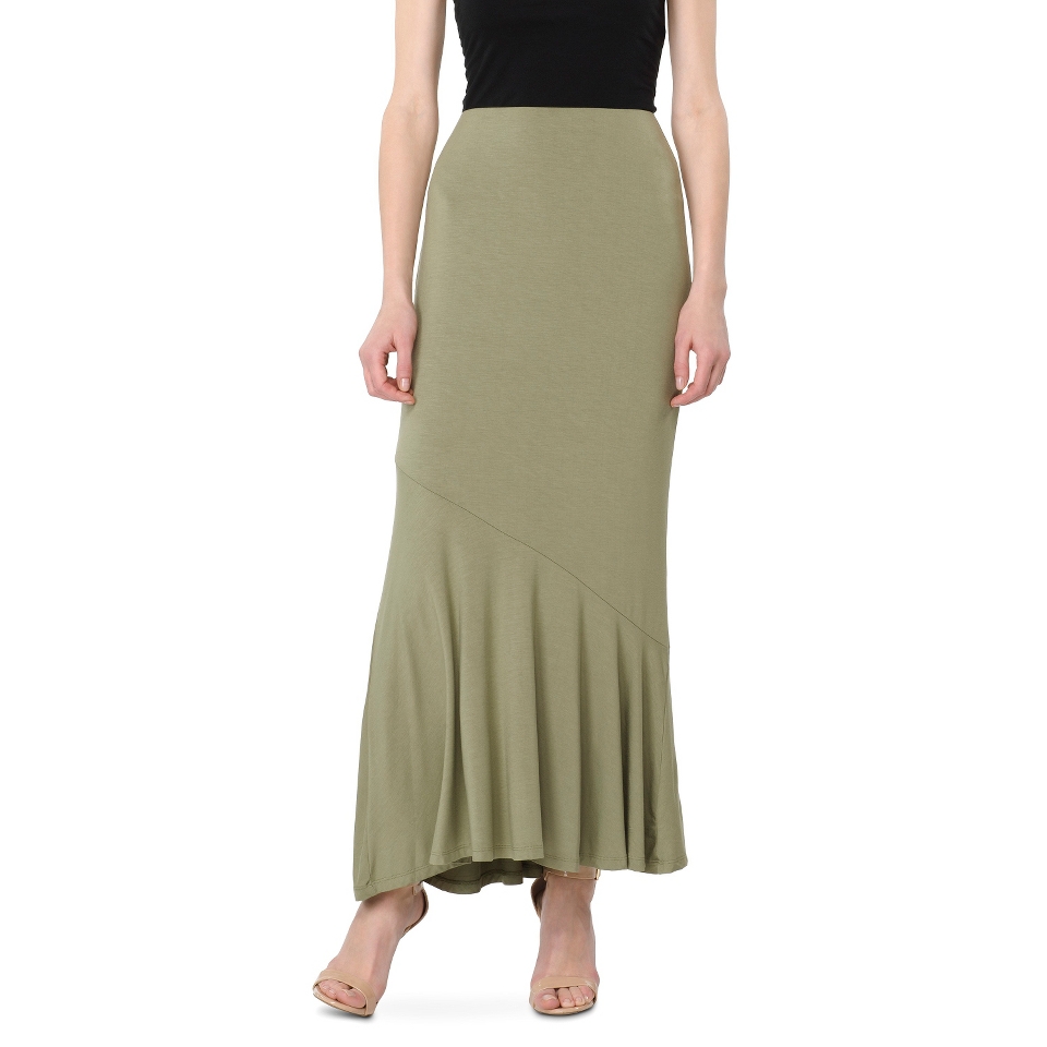 Mossimo Womens Trumpet Maxi Skirt   Tanglewood Green XL