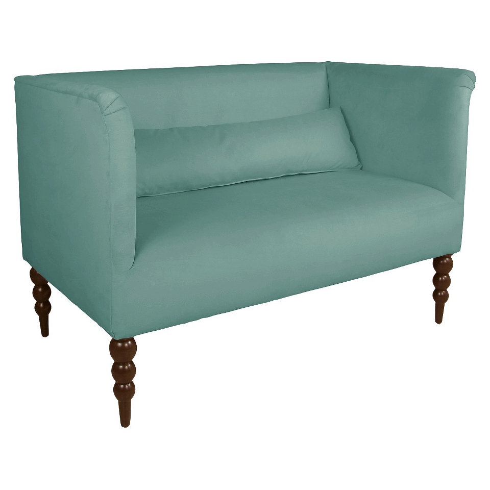 Skyline Settee Ecom Settee 4306 Velvet Caribbean Upholstered