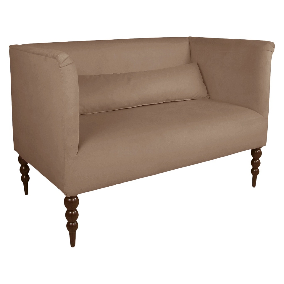 Skyline Settee Ecom Settee 4306 Velvet Cocoa Upholstered