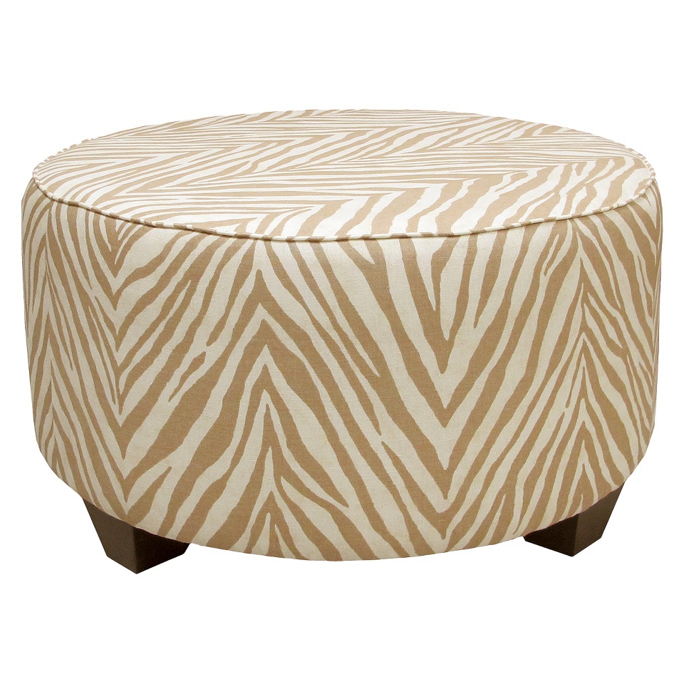 Skyline Ottoman Ecom Ottoman Khaki Cream Upholstered