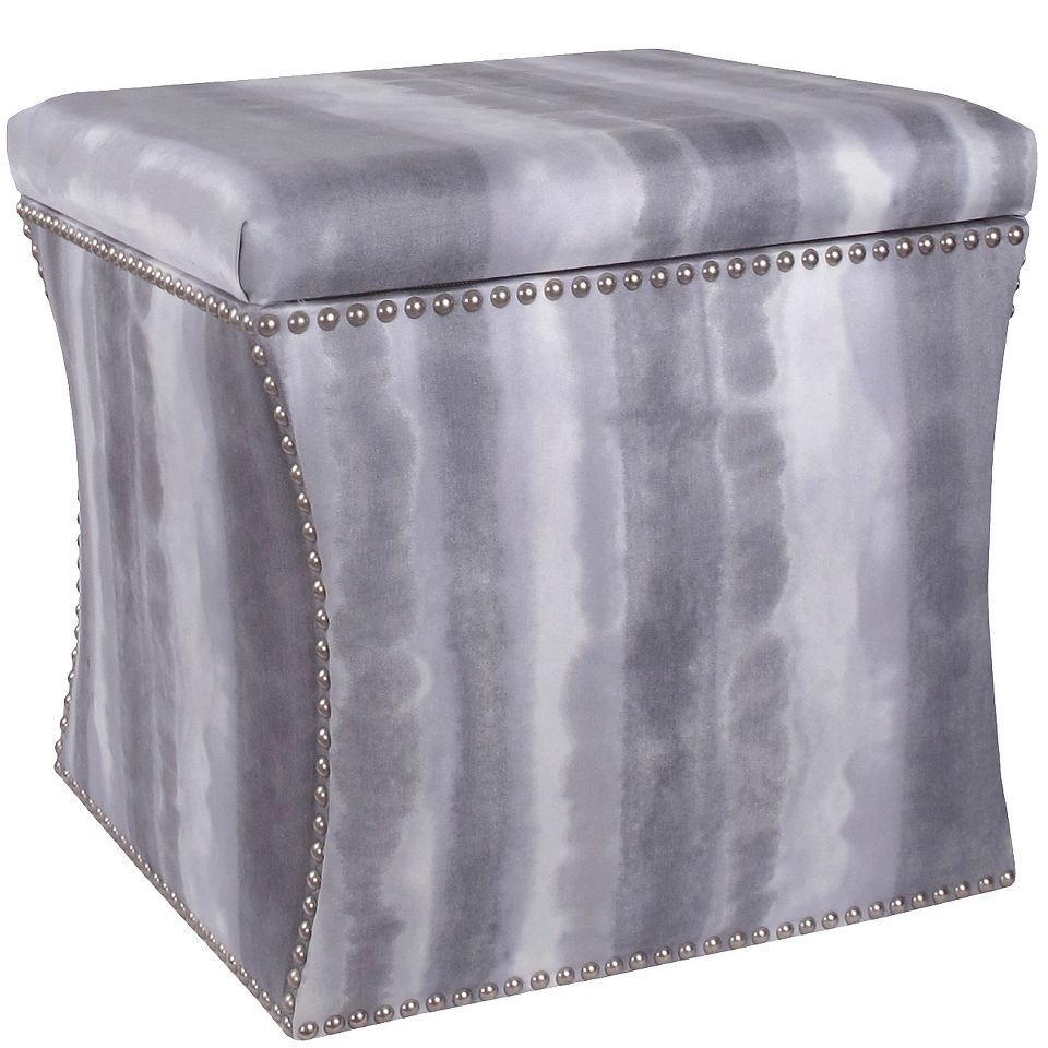 Skyline Storage Ottoman Ecom Storage Ottoman Dark Purple Lilac White