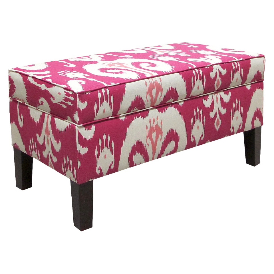Skyline Bench Custom Upholstered Contemporary Bench 848 Himalaya Raspberry