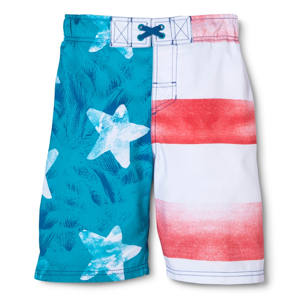 Boys Stars and Stripes Swim Trunk   Blue XS