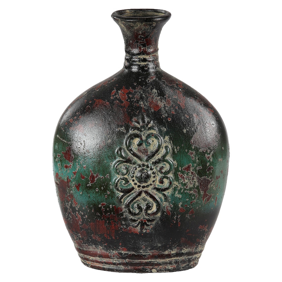 13.5 Ceramic Vase   Green