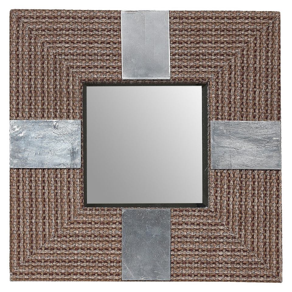 Mirrors for the Wall 18 Square Mirror   Brown