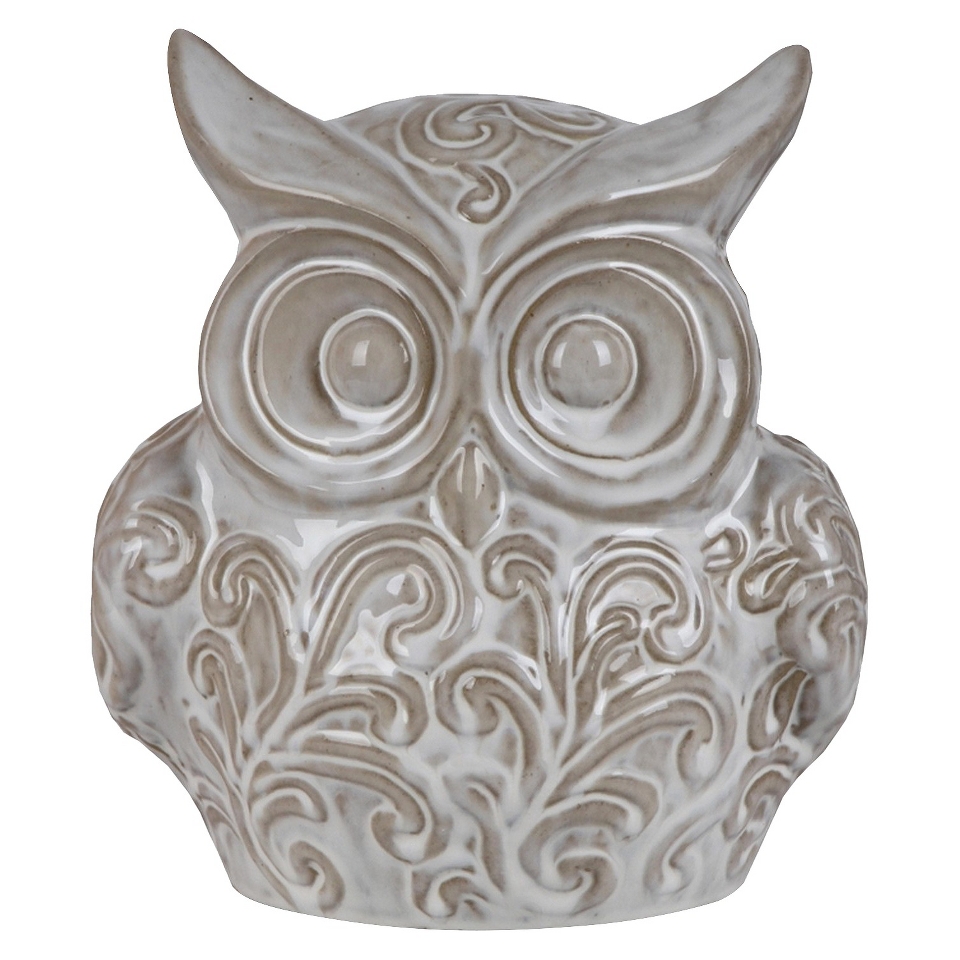 10 Ceramic Owl   White