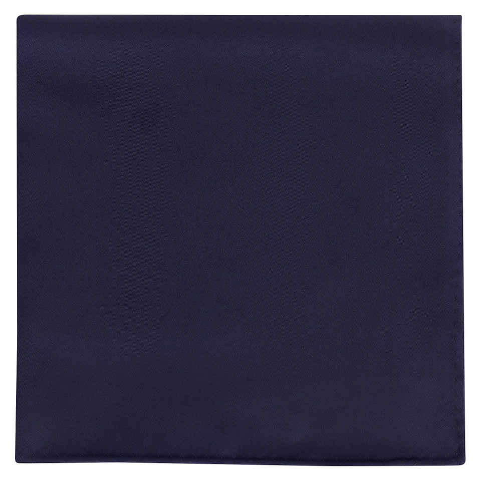 Tevolio Mens Solid Pocket Square   Academy Blue