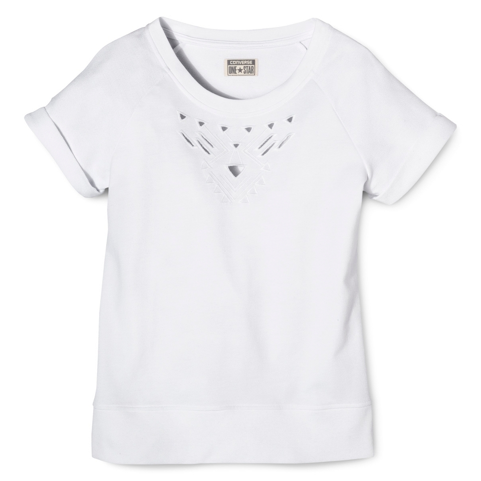 Converse One Star Womens Cutout Sweatshirt   White XL