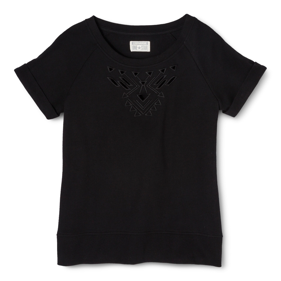 Converse One Star Womens Cutout Sweatshirt   Black L
