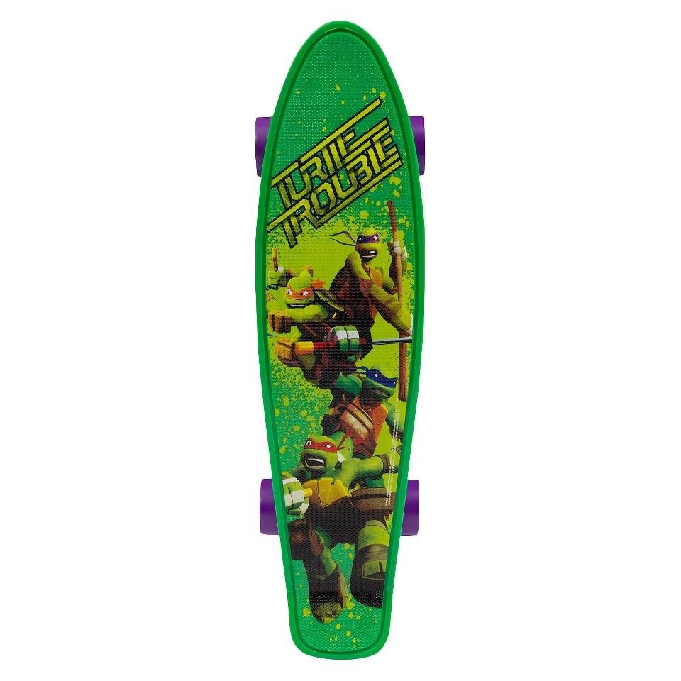 Bravo Teenage Mutant Ninja Turtle Trouble Plastic Skateboard   Green/ Purple