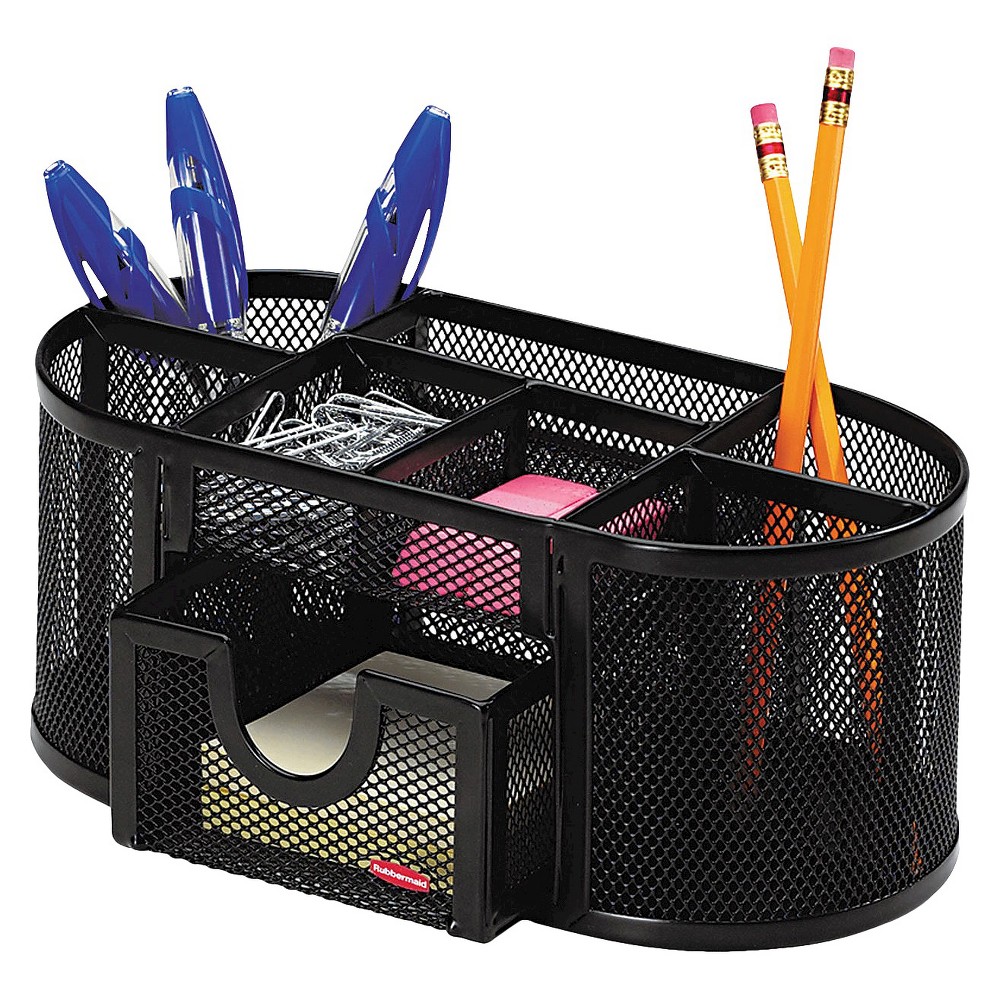 UPC 030402000322 product image for Rolodex Steel Mesh Pencil Cup Organizer with Eight Compartments - | upcitemdb.com