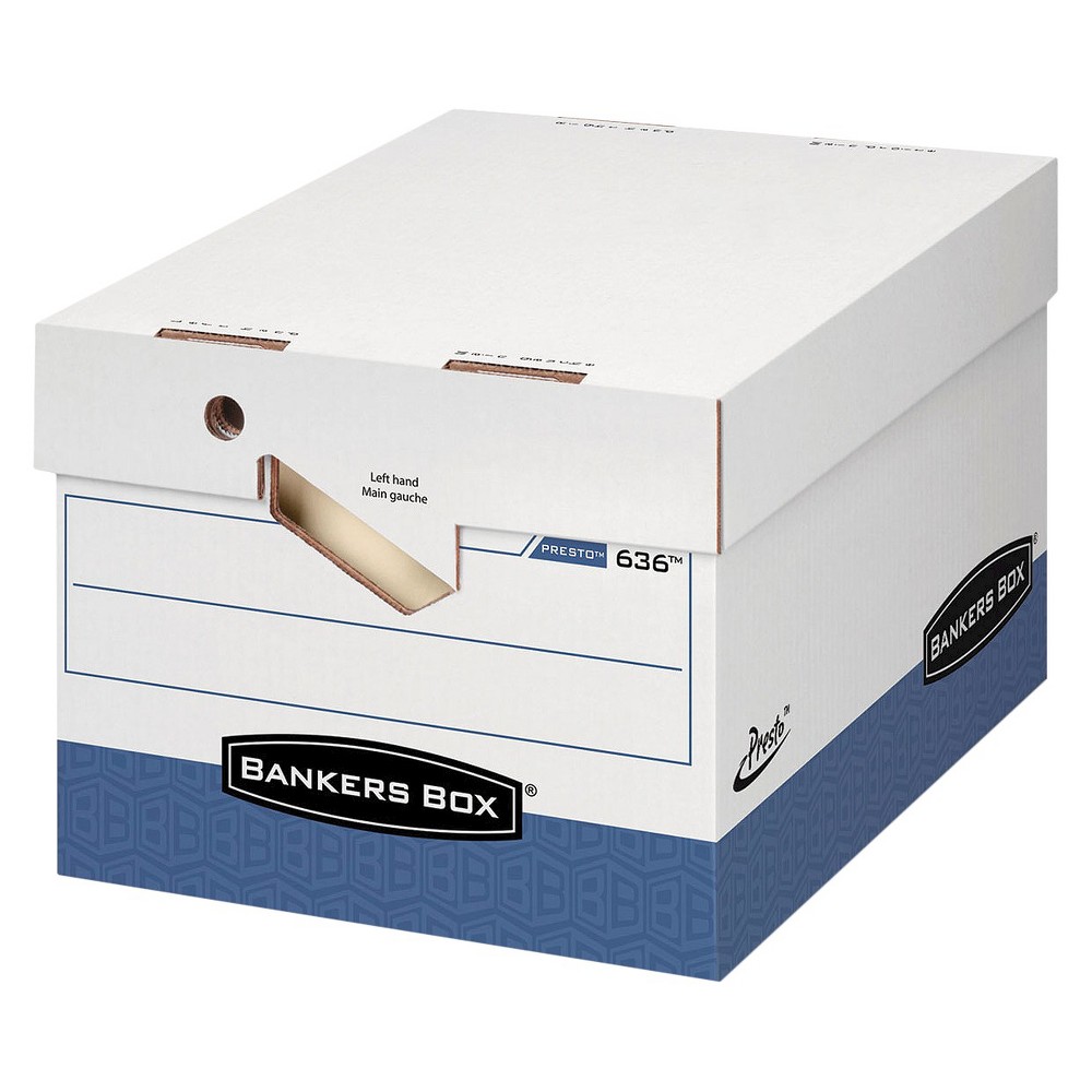 UPC 043859541560 product image for Bankers Box Presto Maximum Strength Storage Box - White (12 per | upcitemdb.com