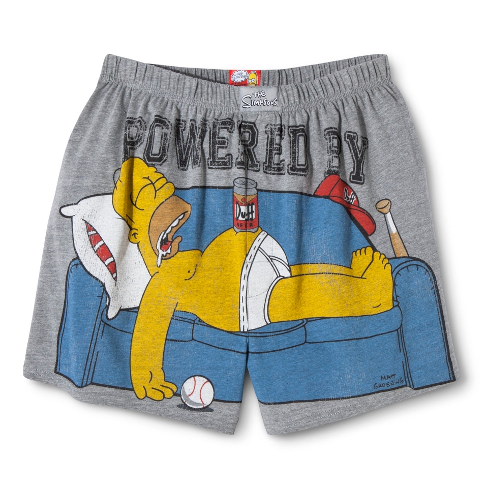 Mens The Simpsons Boxers   Gray S