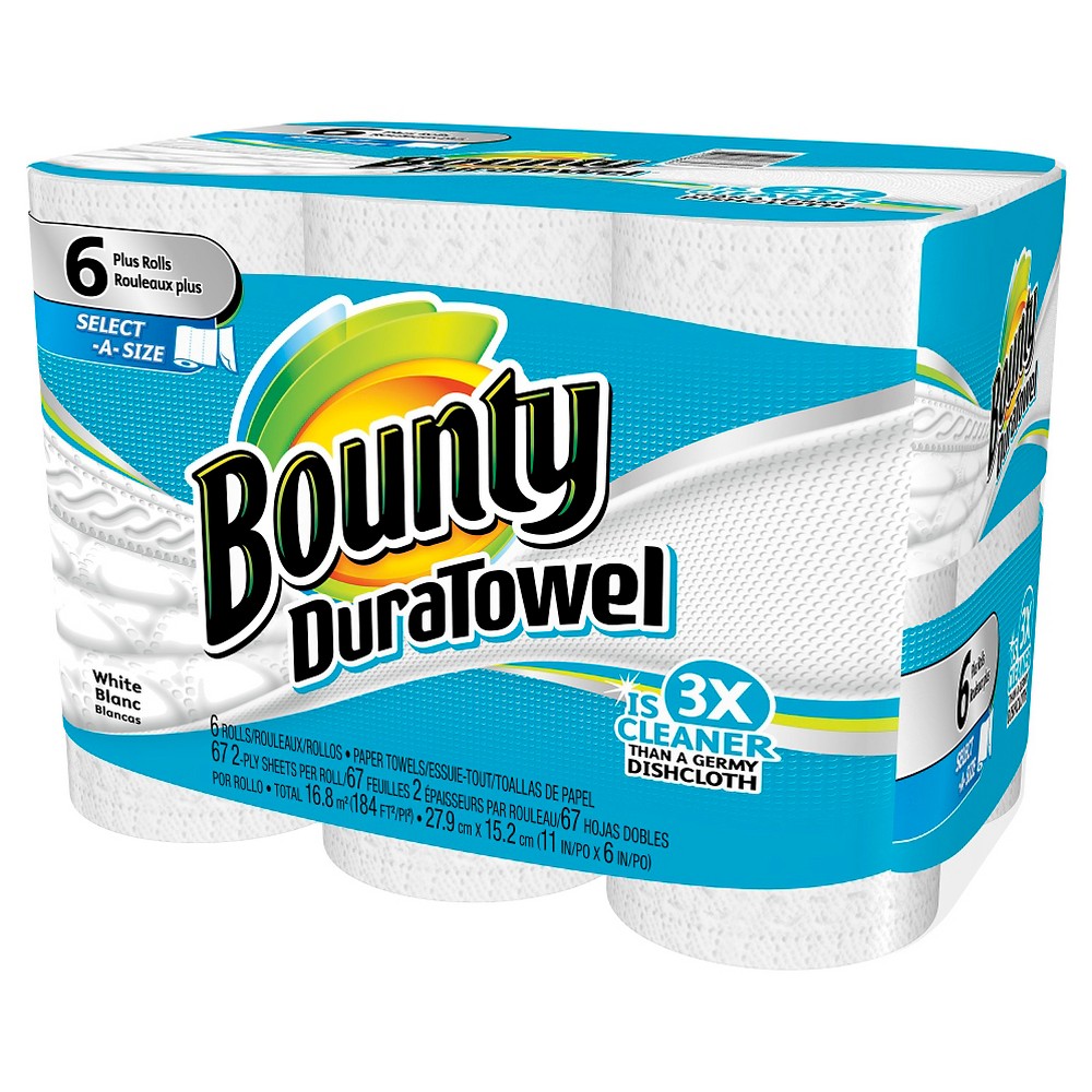 UPC 037000888963 product image for Bounty DuraTowel Select-A-Size White Cloth-Like Paper Towels 6 King | upcitemdb.com