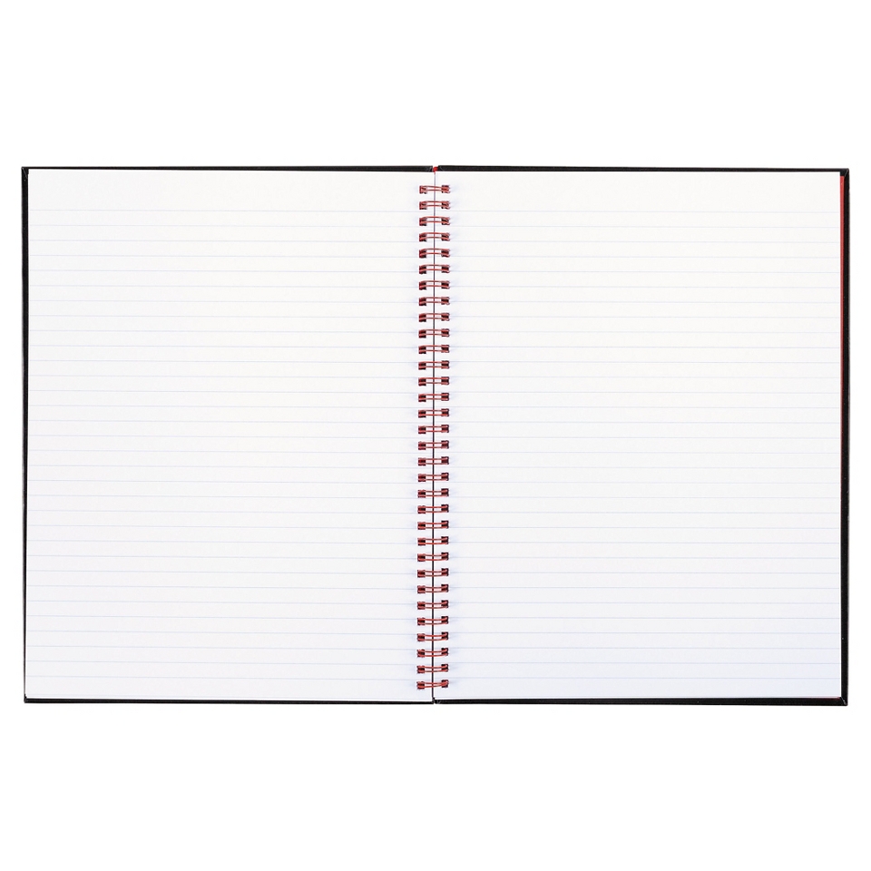 Black n Red 8 1/2 x 11 Twinwire Hardcover Notebook   70 Sheets