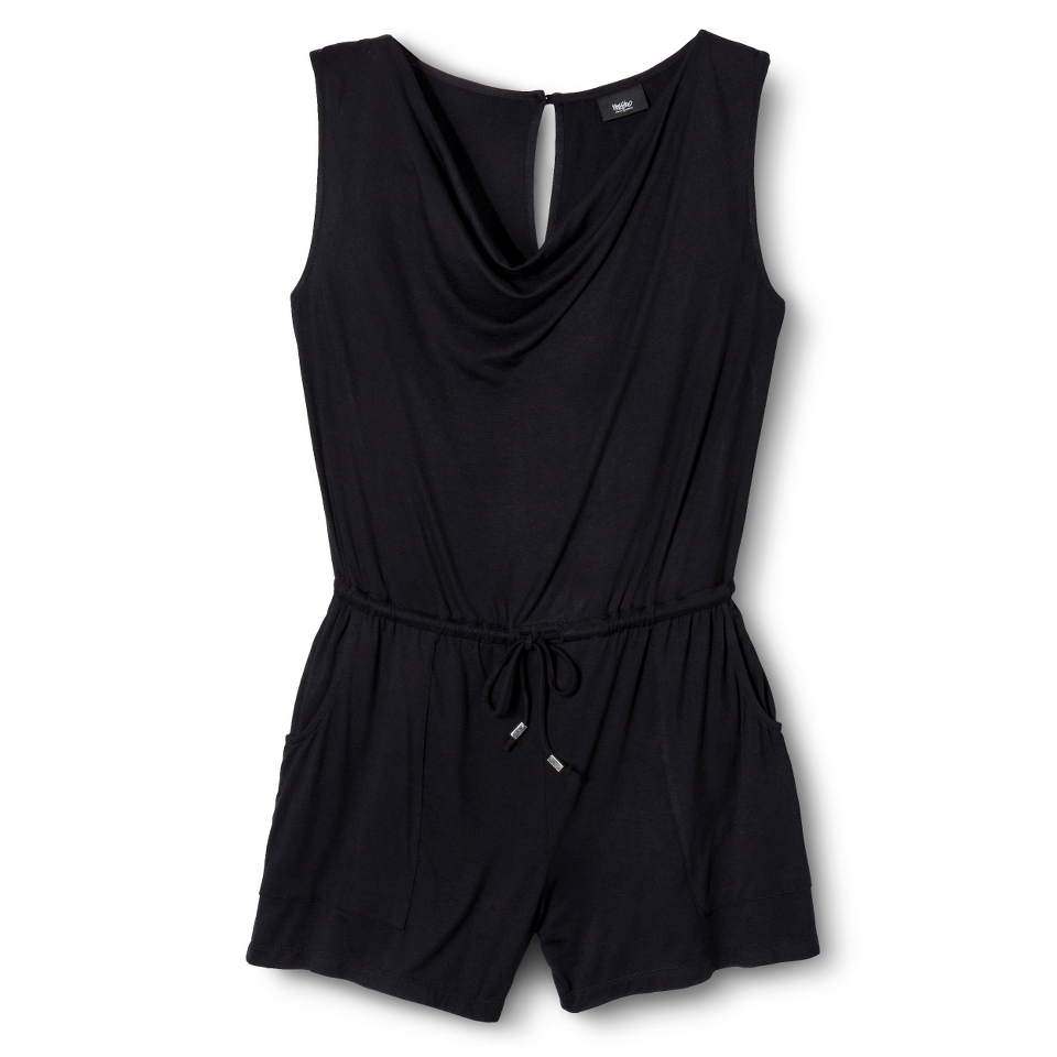 Mossimo Womens Cowl Neck Romper   Black XS