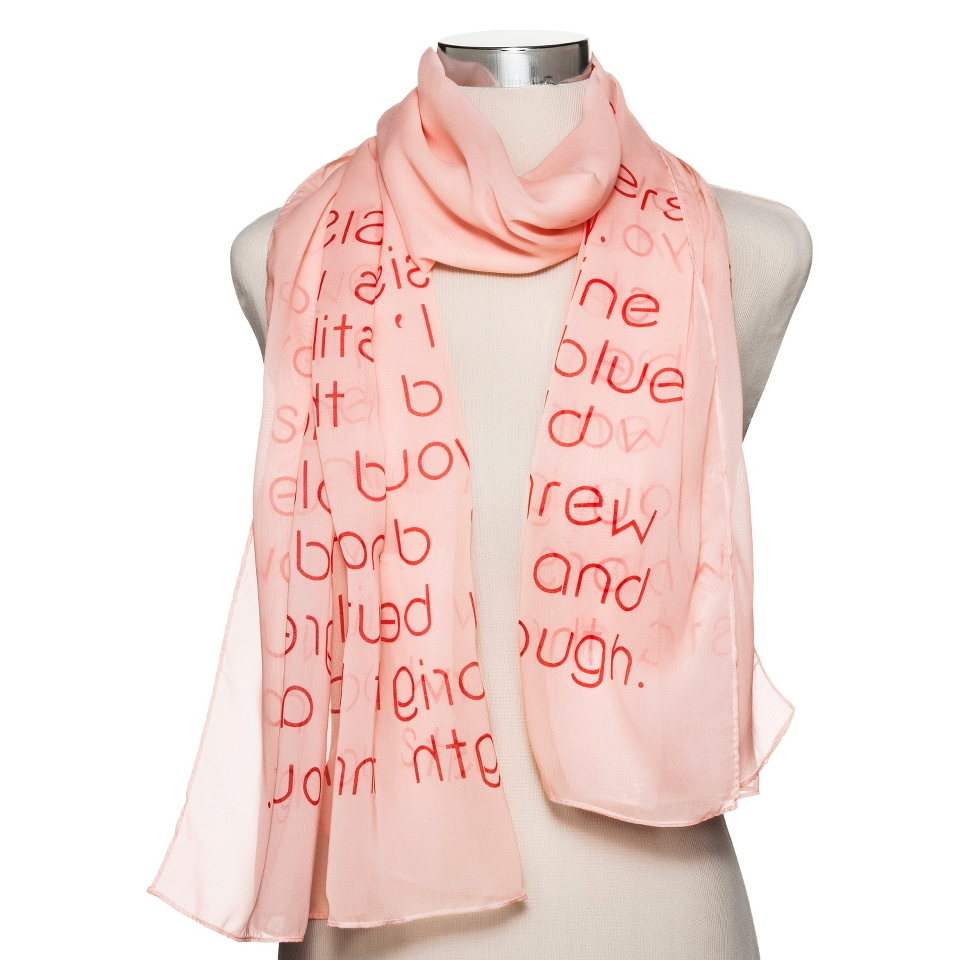 Sister Message Scarf   Peach