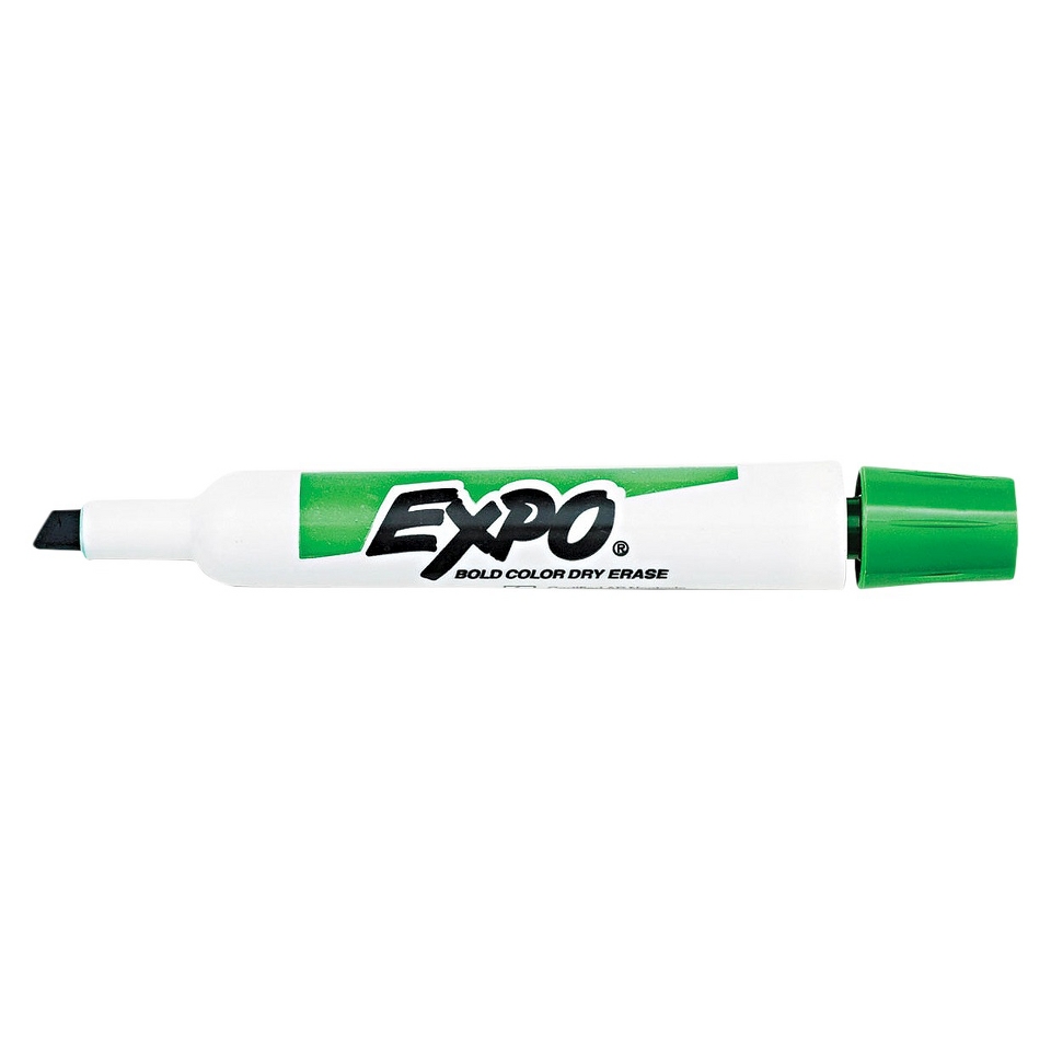 EXPO Chisel Tip Dry Erase Marker   Green (12 Per Set)