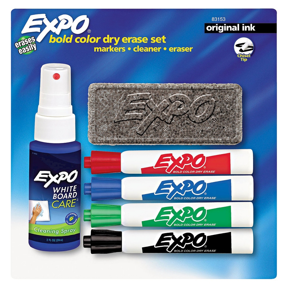 EXPO Chisel Tip Dry Erase Starter Set   Assorted (4 Per Set)