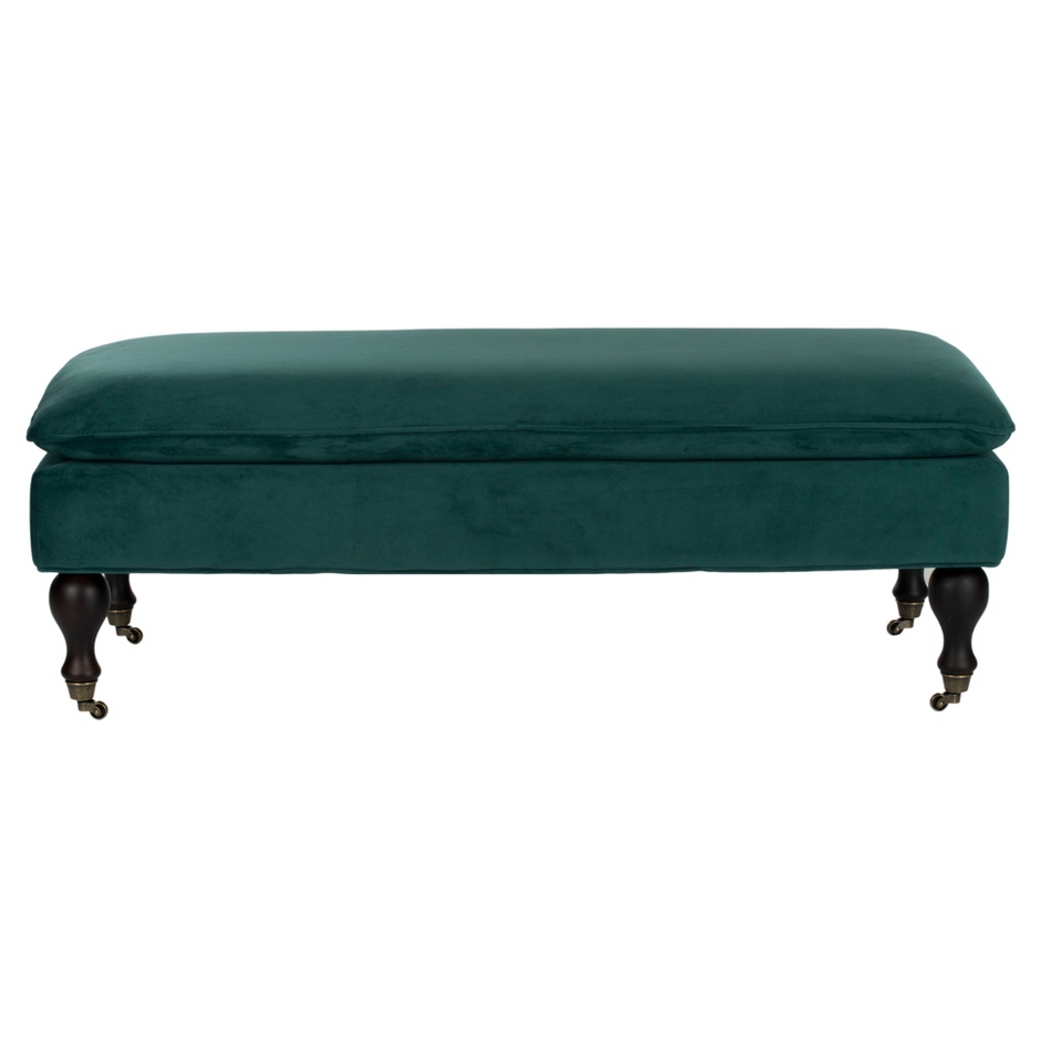 Ottoman Safavieh Nico Pillow Top Bench   Green