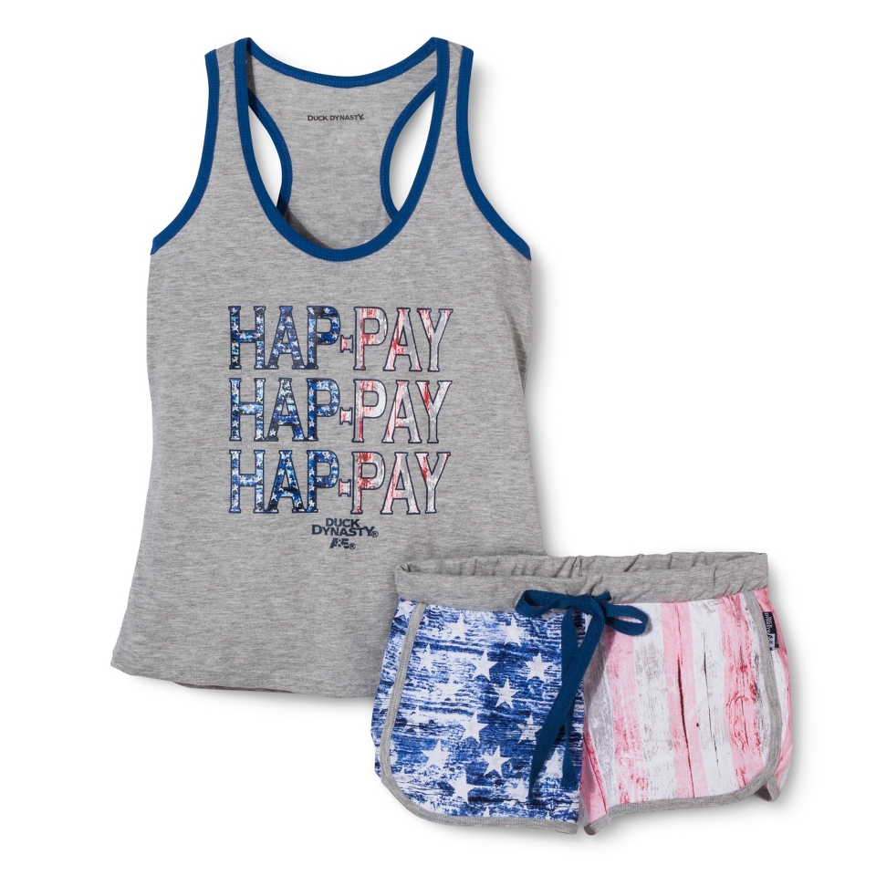 Duck Dynasty Tank/Boxer PJ Sets   Happy Flag M