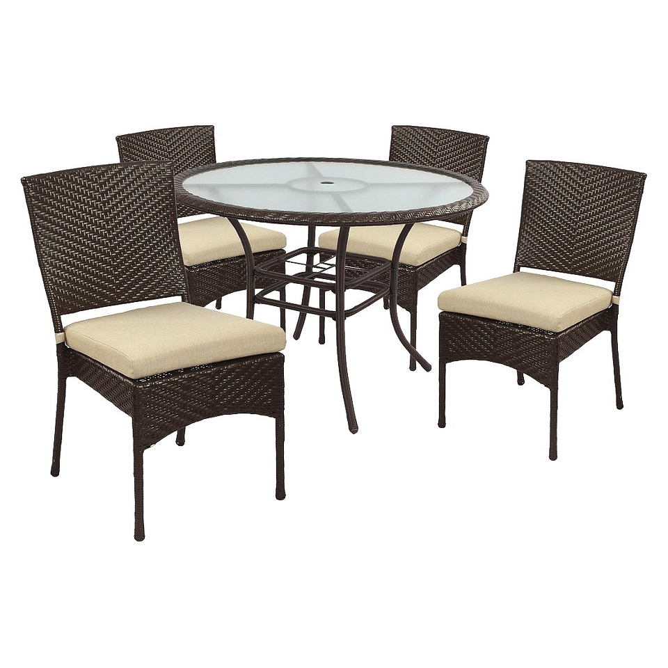 Ecom Hamilton 5pc Round Dining Set   Bundle Master