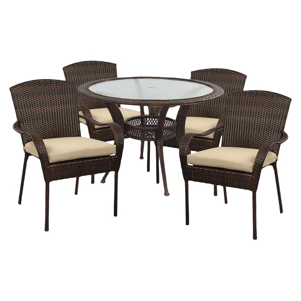 Ecom Barcelona 5pc Round Dining Set   Bundle Master