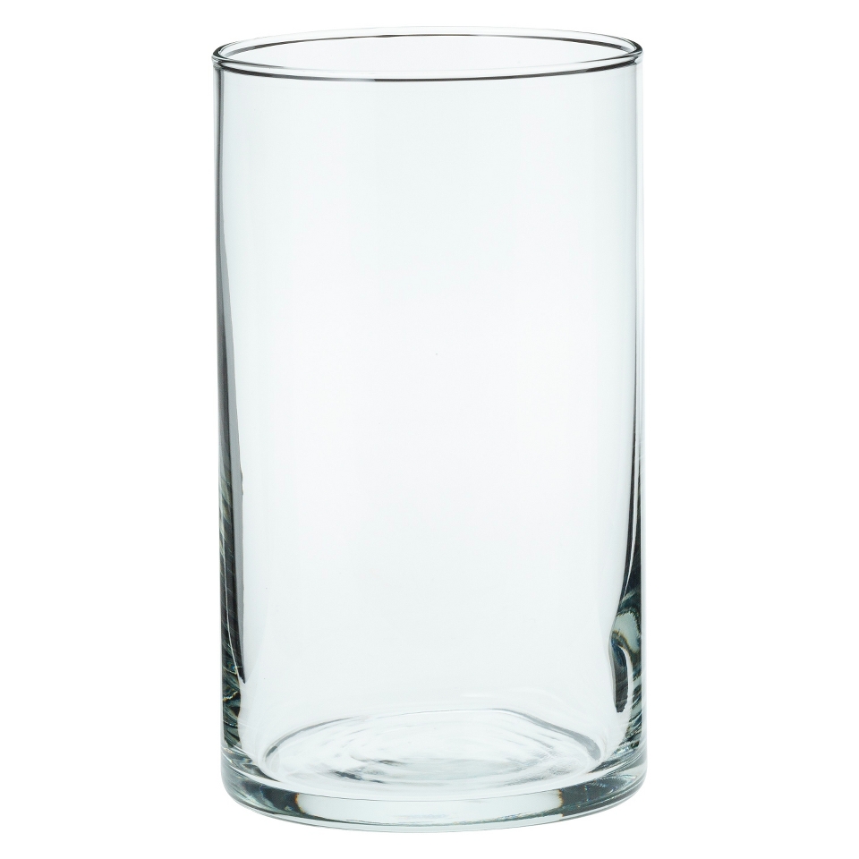 Set of 12 Glass Floral Cylinders