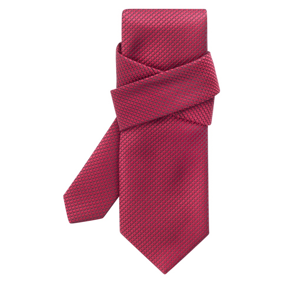 Tevolio Mens Check Tie   Stoplight Red