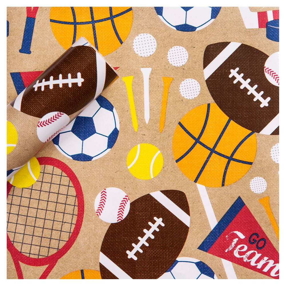 Sports Balls Gift Wrap - Spritz, Multi-Colored