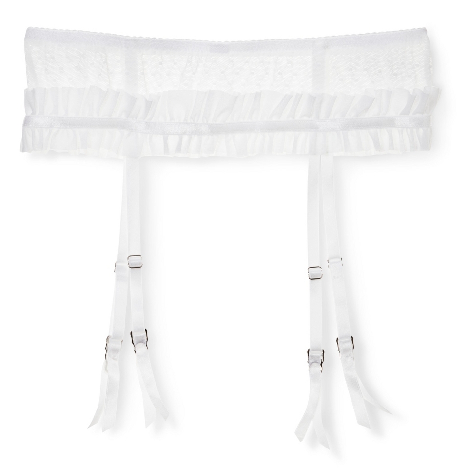 Gilligan & OMalley Womens Lace Garter   White XL