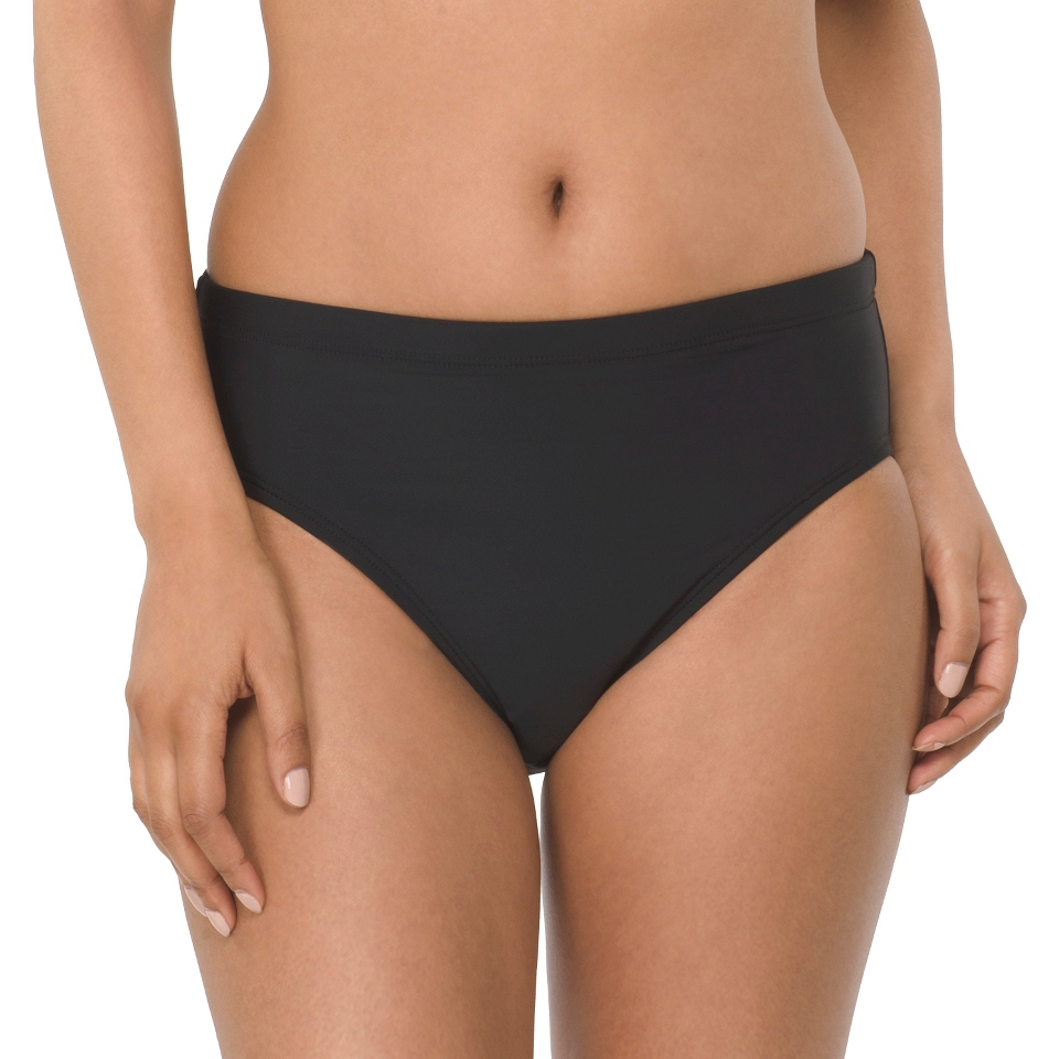 Womens Hipster Swim Bottom  Black XL